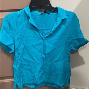 Blue button down